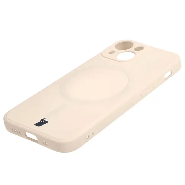 Bizon Case Silicone MagSafe Sq Apple iPhone 13 Mini beige