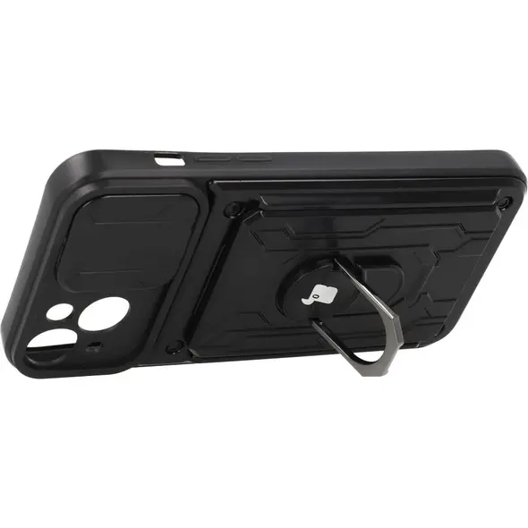 Bizon Case Camshield Card Slot Ring Apple iPhone 14 Plus black
