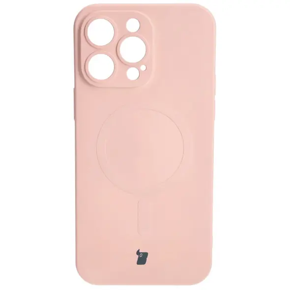 Bizon Case Silicone Magnetic Apple iPhone 14 Pro Max light pink