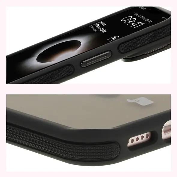 Bizon Case Eclipse Apple iPhone 14 / Apple iPhone 13 smoky with a black frame