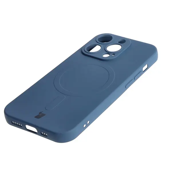 Bizon Case Silicone Magnetic Apple iPhone 14 Pro navy blue