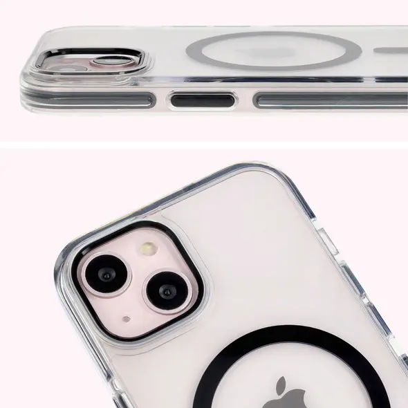 Bizon Case Marco Apple iPhone 14 / Apple iPhone 13 clear with black frame