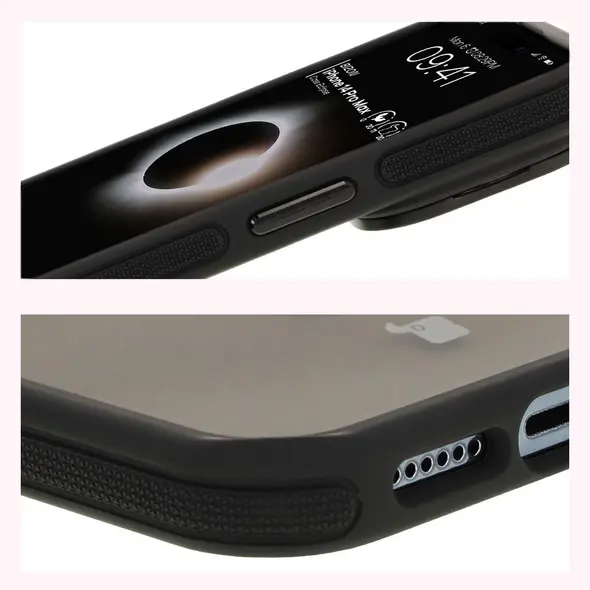 Bizon Case Eclipse Apple iPhone 14 Pro Max smoky with a black frame