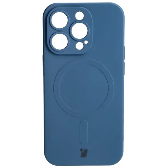 Bizon Case Silicone Magnetic Apple iPhone 14 Pro navy blue