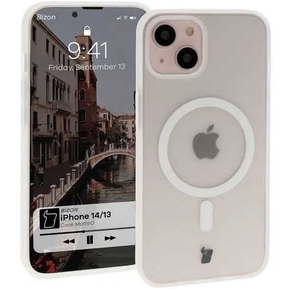 Bizon Case MatteO Apple iPhone 14 / Phone 13 transparent with a transparent frame