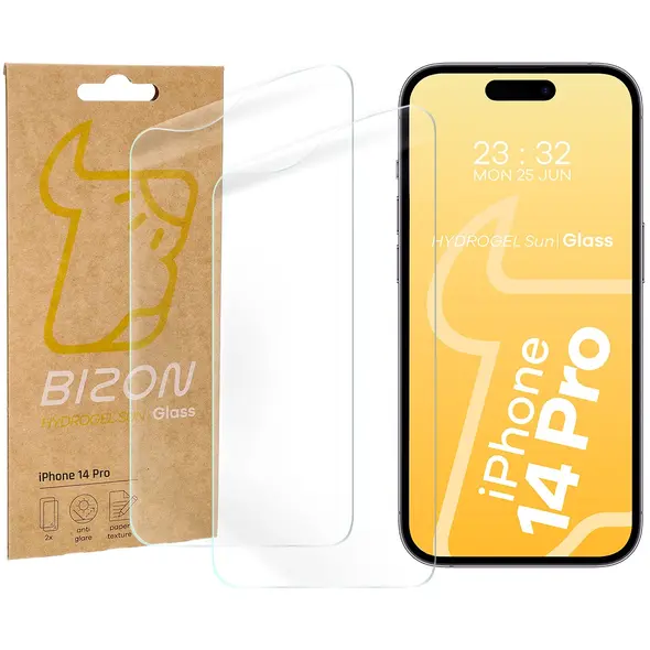 Bizon Glass Hydrogel Sun Apple iPhone 14 Pro [2 PACK]