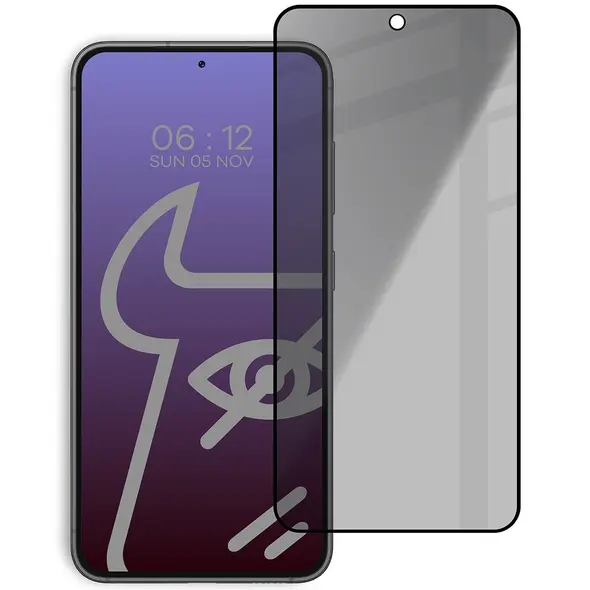 Bizon Glass Edge Shadow Samsung Galaxy S23 tinted with a black frame