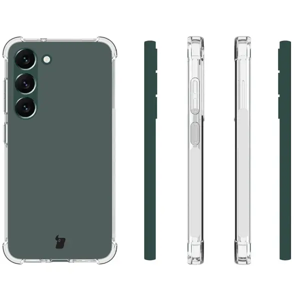Bizon Case Clear Pack case + 2x screen glass + lens glass Samsung Galaxy S23 Plus clear