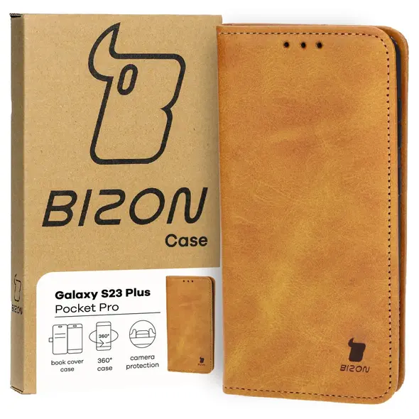 Bizon Case Pocket Pro Samsung Galaxy S23 Plus brown