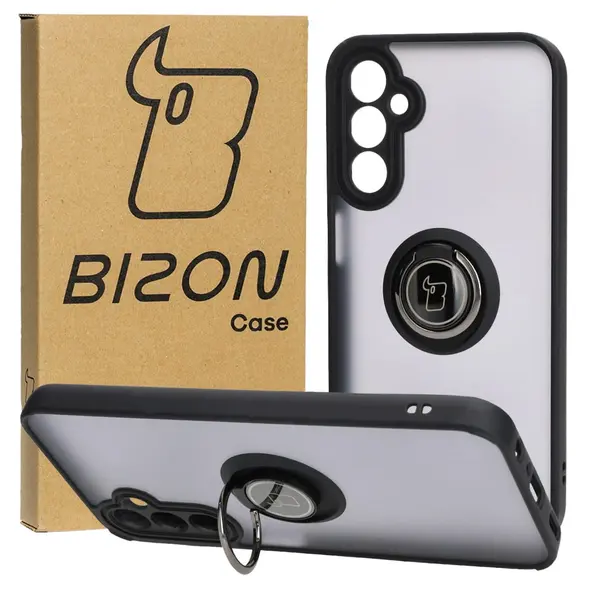Bizon Case Hybrid Ring Samsung Galaxy A24 4G smoky with a black frame