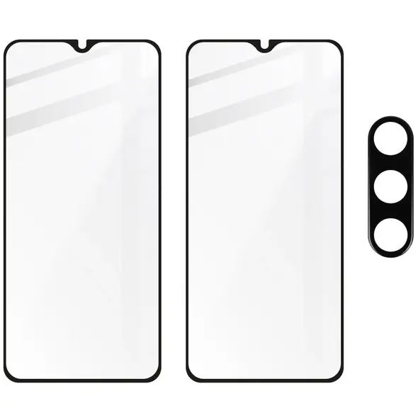 BIZON Edge Pack 2x screen glass + camera glass Samsung Galaxy A24