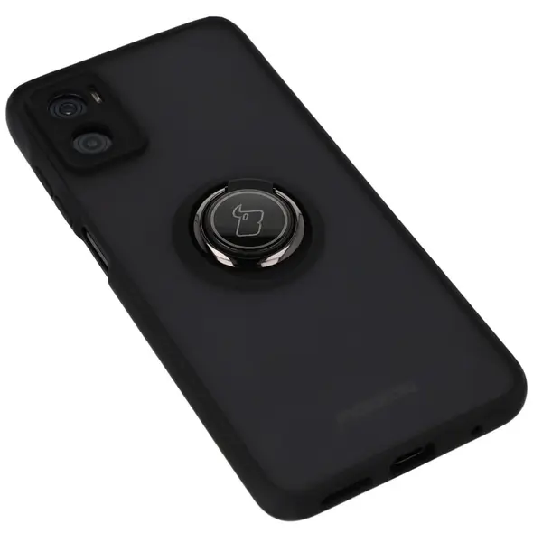 Bizon Case Hybrid Ring Motorola Moto E22 / E22i smoky with a black frame