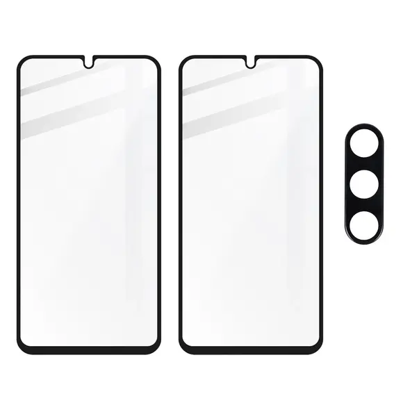 BIZON Edge 2 2x screen glass + camera glass Samsung Galaxy A34 5G