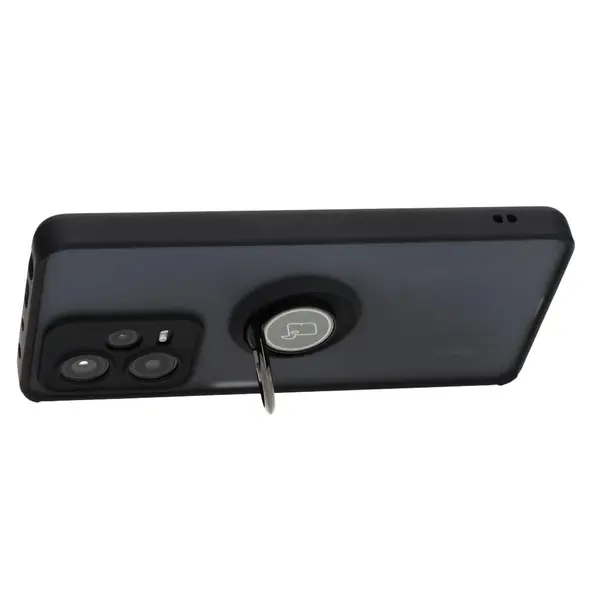 Bizon Case Hybrid Ring Xiaomi Redmi Note 12 Pro+ 5G smoky with a black frame