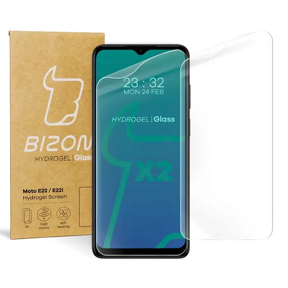 Bizon Glass Hydrogel Motorola Moto E22 / E22i [2 PACK]