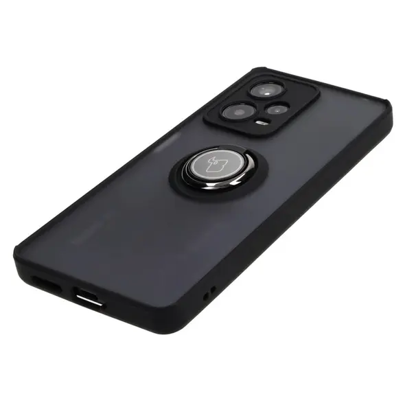 Bizon Case Hybrid Ring Xiaomi Redmi Note 12 Pro+ 5G smoky with a black frame