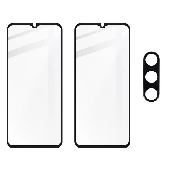 BIZON Edge 2 2x screen glass + camera glass Samsung Galaxy A14 4G/5G