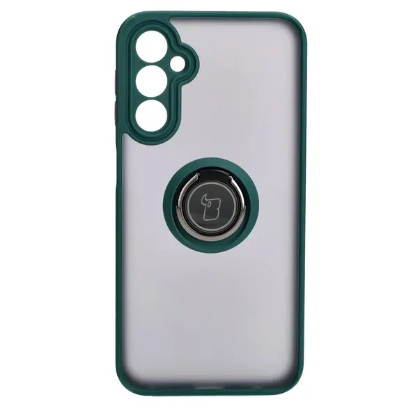 Bizon Case Hybrid Ring Samsung Galaxy A24 4G smoky with a dark green frame