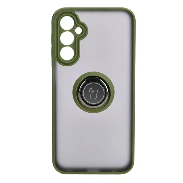 Bizon Case Hybrid Ring Samsung Galaxy A24 4G smoky with a green frame