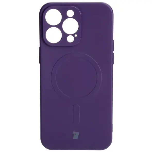 Bizon Case Silicone Magnetic Apple iPhone 15 Pro Max plum