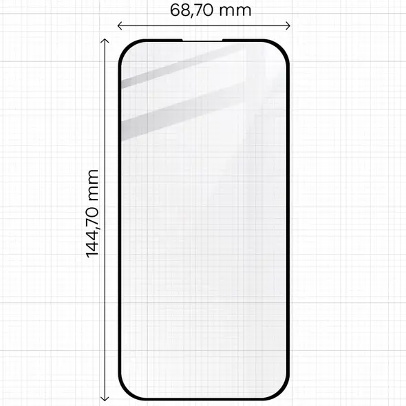 BIZON Edge 2x screen glass + camera glass Apple iPhone 15