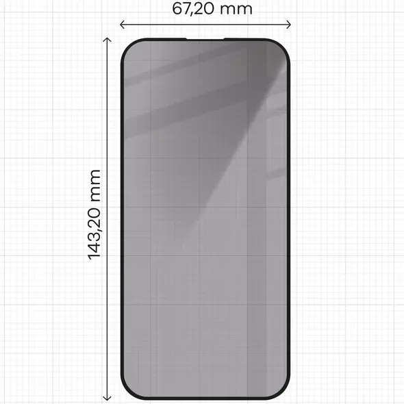 Bizon Glass Edge Shadow Apple iPhone 15 Pro tinted with a black frame