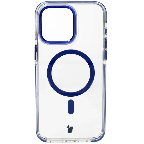 Bizon Case Marco Apple iPhone 15 Pro Max clear with blue frame