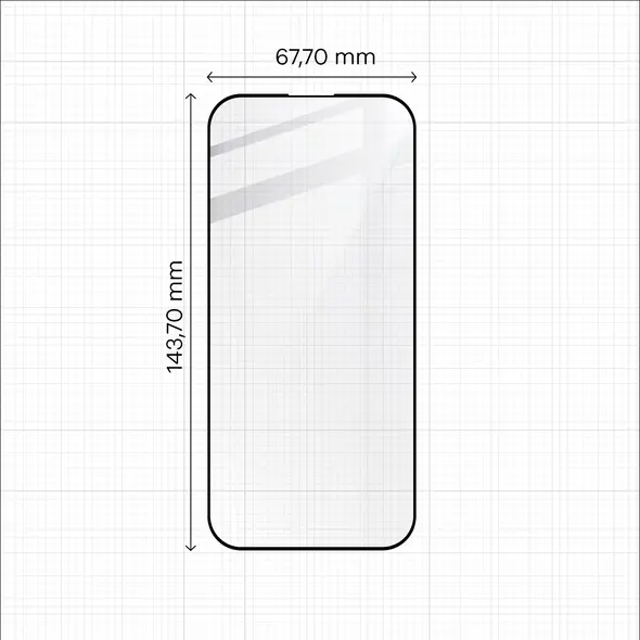 Bizon Glass Edge 2 Apple iPhone 15 Pro black