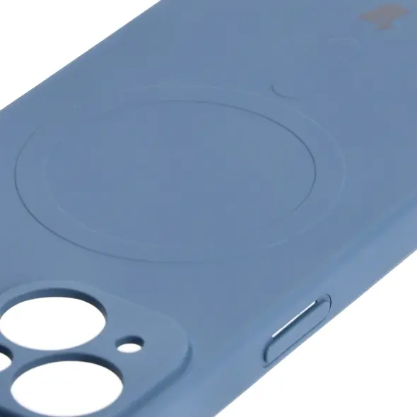 Bizon Case Silicone Magnetic Apple iPhone 15 navy blue