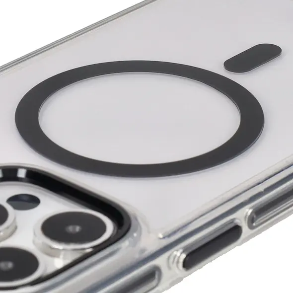 Bizon Case Marco Apple iPhone 15 Pro Max clear with black frame