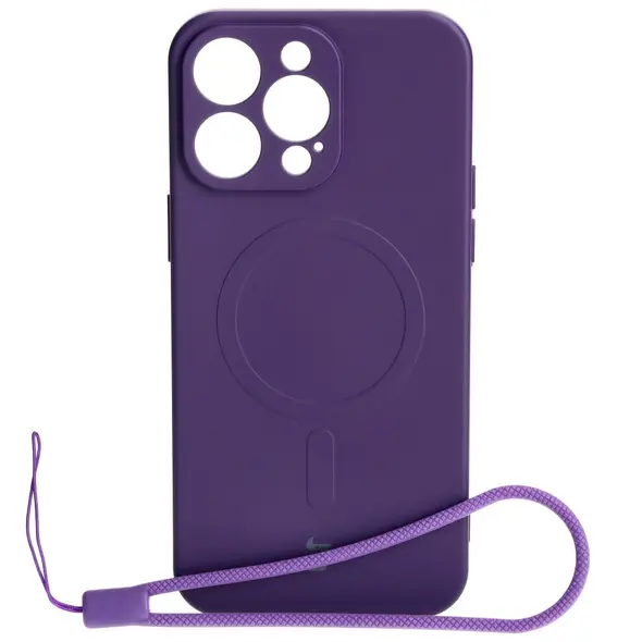 Bizon Case Silicone Magnetic Apple iPhone 15 Pro Max plum