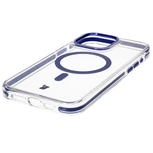 Bizon Case Marco Apple iPhone 15 Pro Max clear with blue frame
