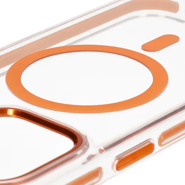 Bizon Case Marco Apple iPhone 15 Pro Max clear with orange frame