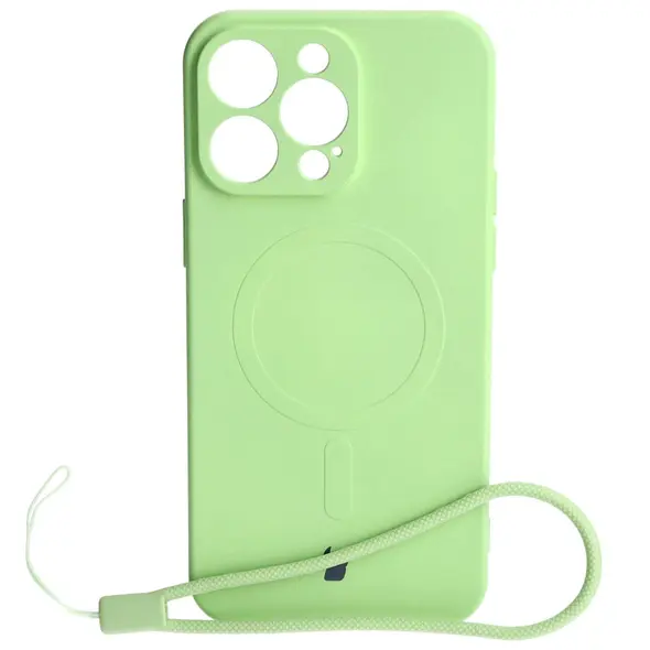 Bizon Case Silicone Magnetic Apple iPhone 15 Pro Max light green