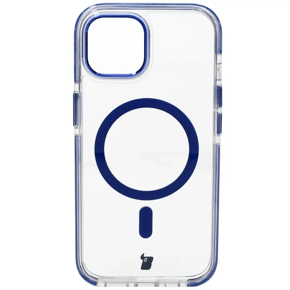 Bizon Case Marco Apple iPhone 15 clear with blue frame