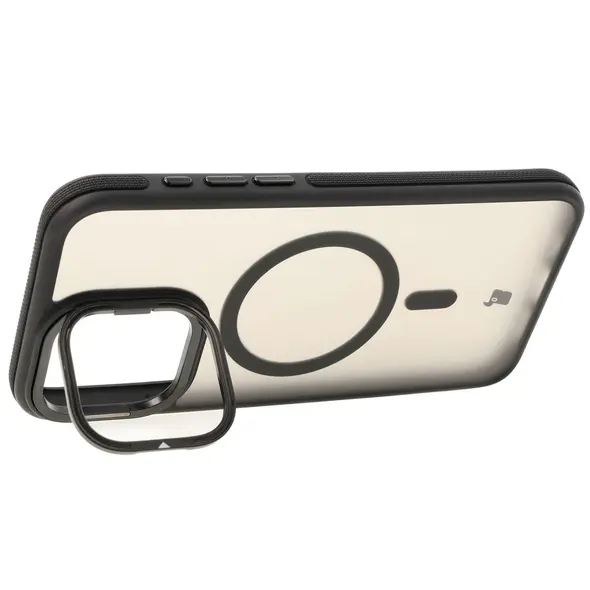Bizon Case Eclipse Apple iPhone 15 Pro Max smoky with a black frame