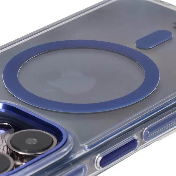 Bizon Case Marco Apple iPhone 15 Pro clear with blue frame