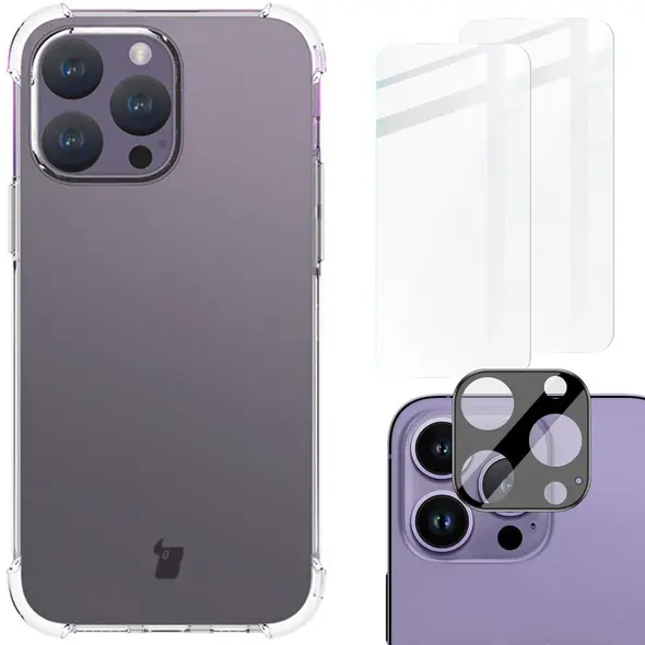 Bizon Case Clear Pack Apple iPhone 15 Pro Max clear