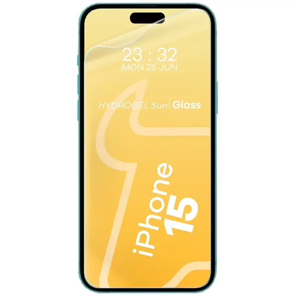 Bizon Glass Hydrogel Sun Apple iPhone 15 [2 PACK]