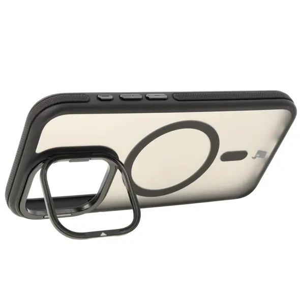 Bizon Case Eclipse Apple iPhone 15 Pro smoky with a black frame