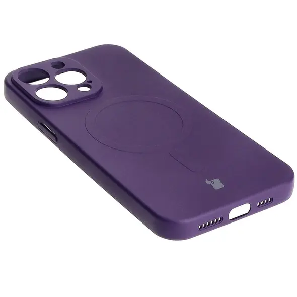 Bizon Case Silicone Magnetic Apple iPhone 15 Pro Max plum
