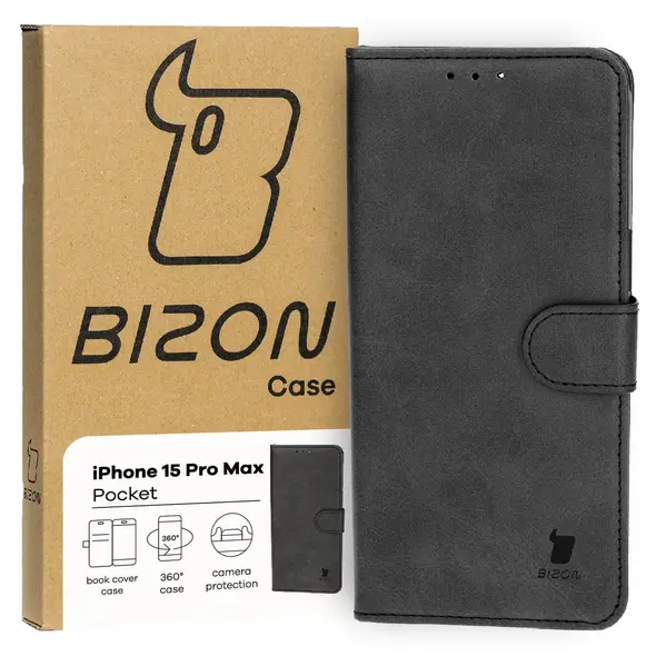 Bizon Case Pocket Apple iPhone 15 Pro Max black