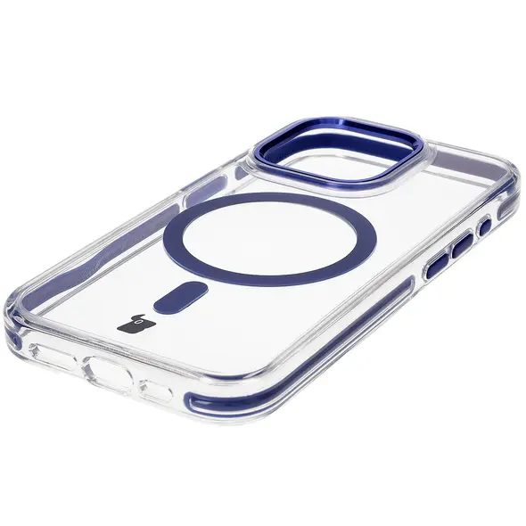Bizon Case Marco Apple iPhone 15 Pro clear with blue frame