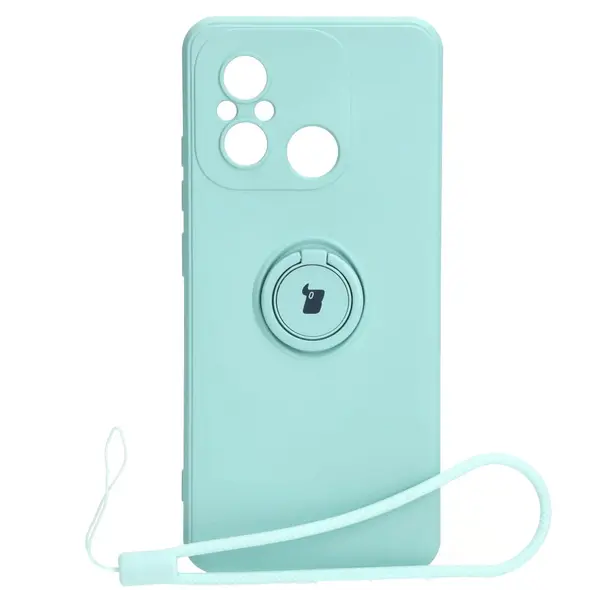 Bizon Case Silicone Ring Sq Xiaomi Redmi 12C turquoise