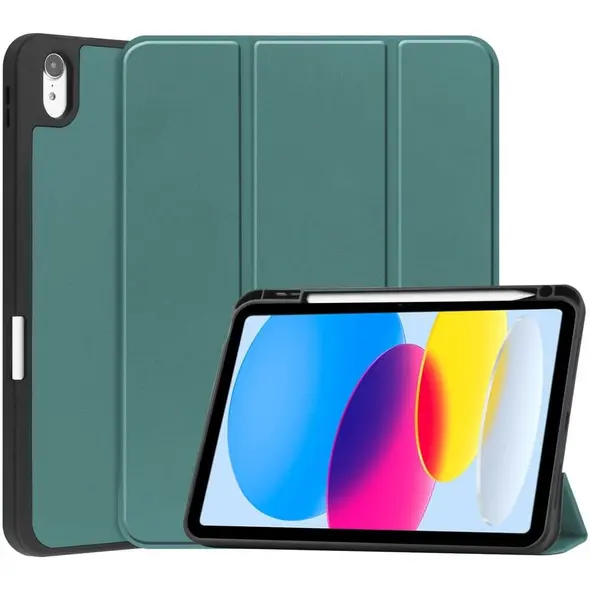 Bizon Case Tab Lizard Apple iPad 10 10.9 2022 dark green
