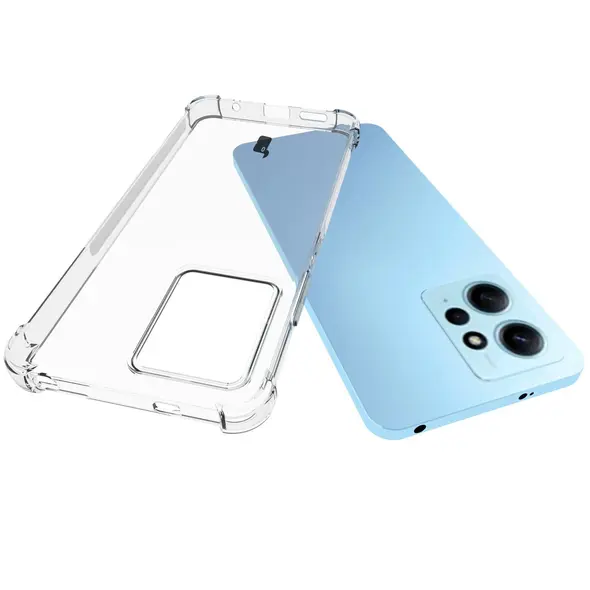 Bizon Case Clear Pack case + 2x screen glass + lens glass Xiaomi Redmi Note 12 4G clear