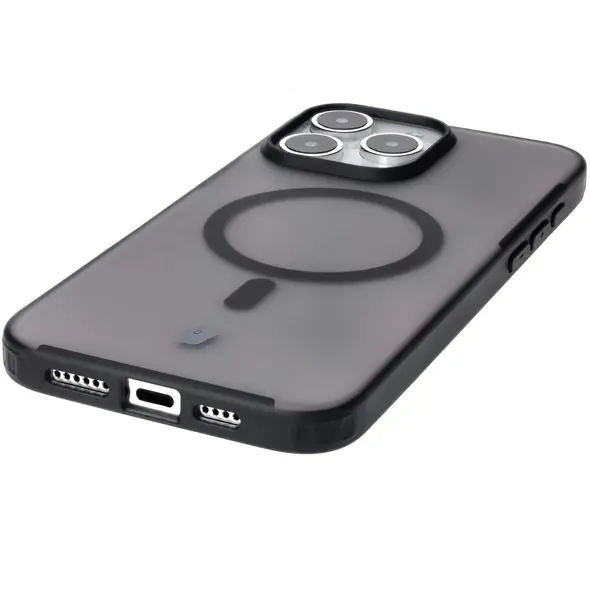 Bizon Case MatteO Apple iPhone 15 transparent with black frame