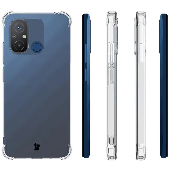 Bizon Case Clear Pack case + 2x screen glass Xiaomi Redmi 12C clear