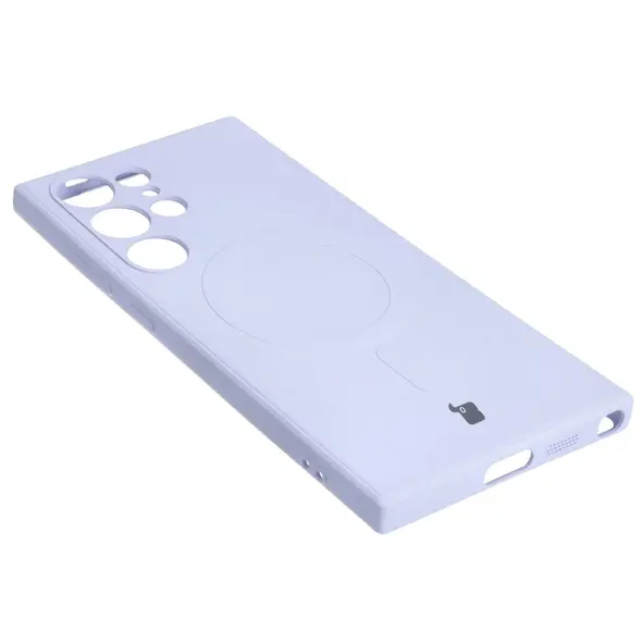 Bizon Case Silicone Magnetic Sq Samsung Galaxy S24 Ultra light purple