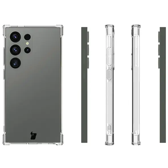 Bizon Case Clear Pack case + 2x screen glass Samsung Galaxy S24 Ultra clear
